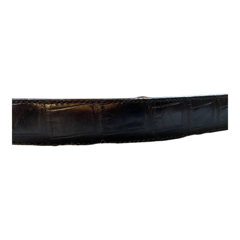 BRIGHTON Leather Belt Women’s M-30 Reversible Brown & Black Croc Leather #40210 - Picture 5 of 8